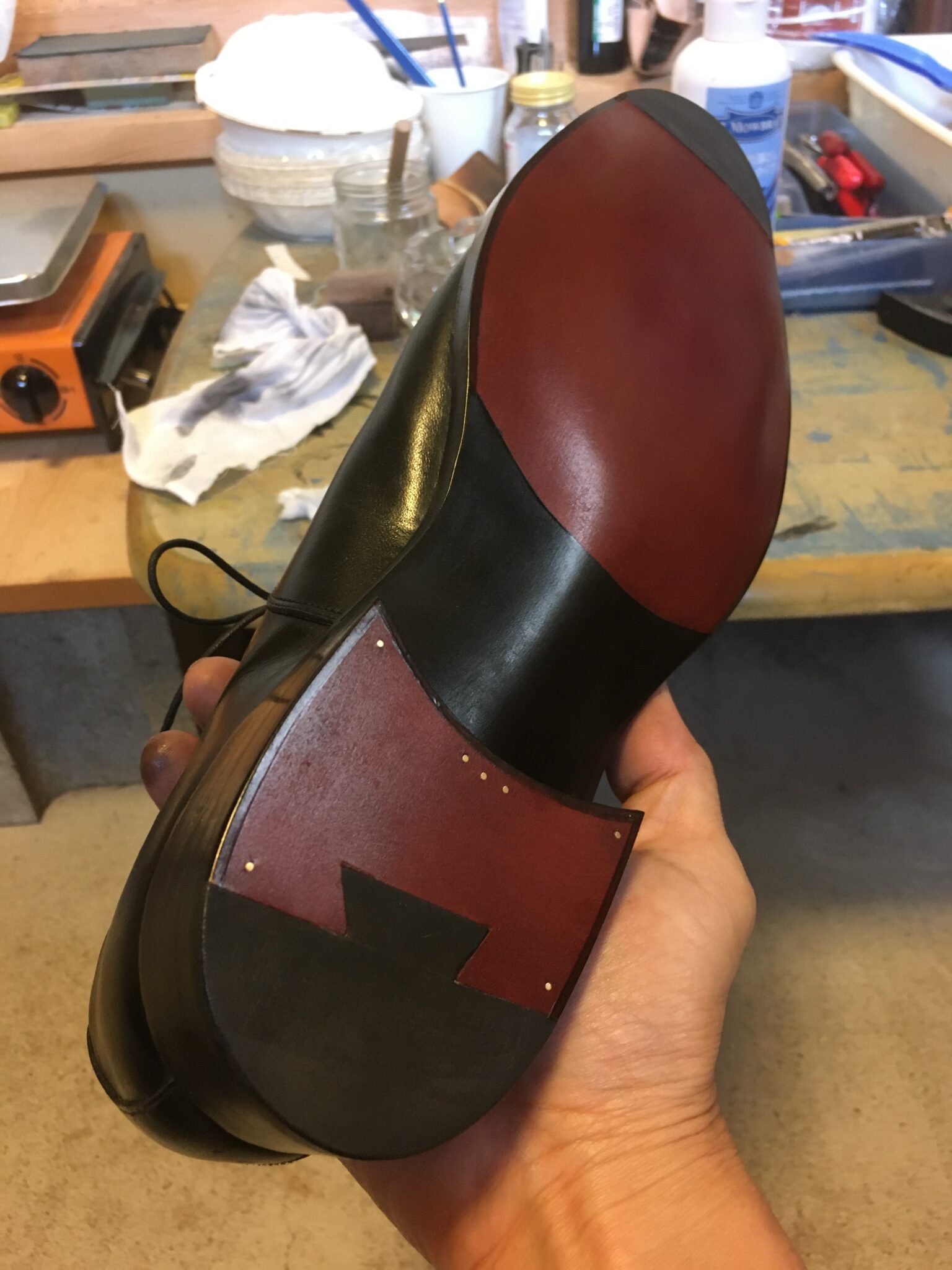 スコッチグレイン OP-0536 自分で靴修理8 熱ゴテ・ソールの仕上げ・靴 